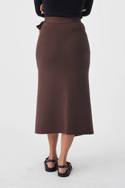 Ren Wrap Skirt - Chocolate