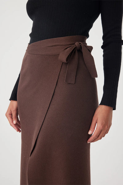 Ren Wrap Skirt - Chocolate