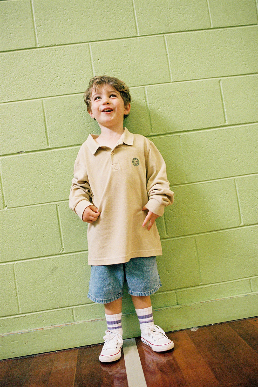 Mini Mal Collared Long Sleeve - Sandwich