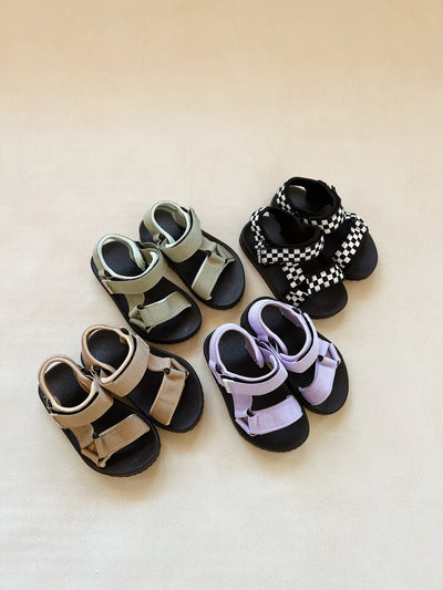 Olympia Velcro Sandals - Lilac