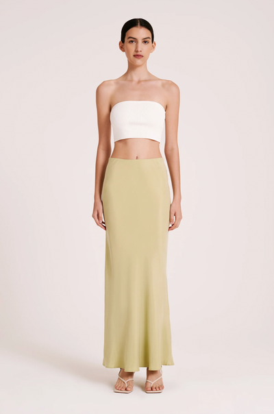 Ines Cupro Skirt - Lime