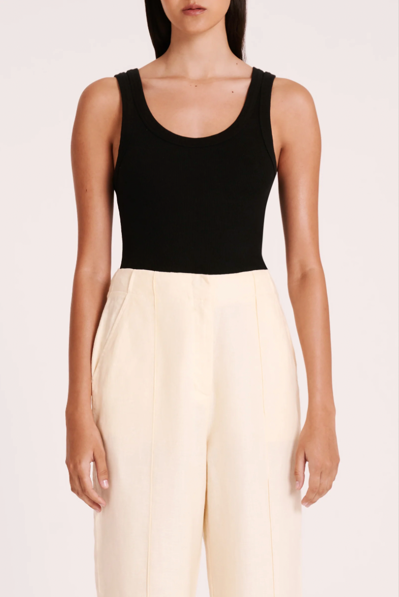 Essential Tank Bodysuit - Black (Final Sale)