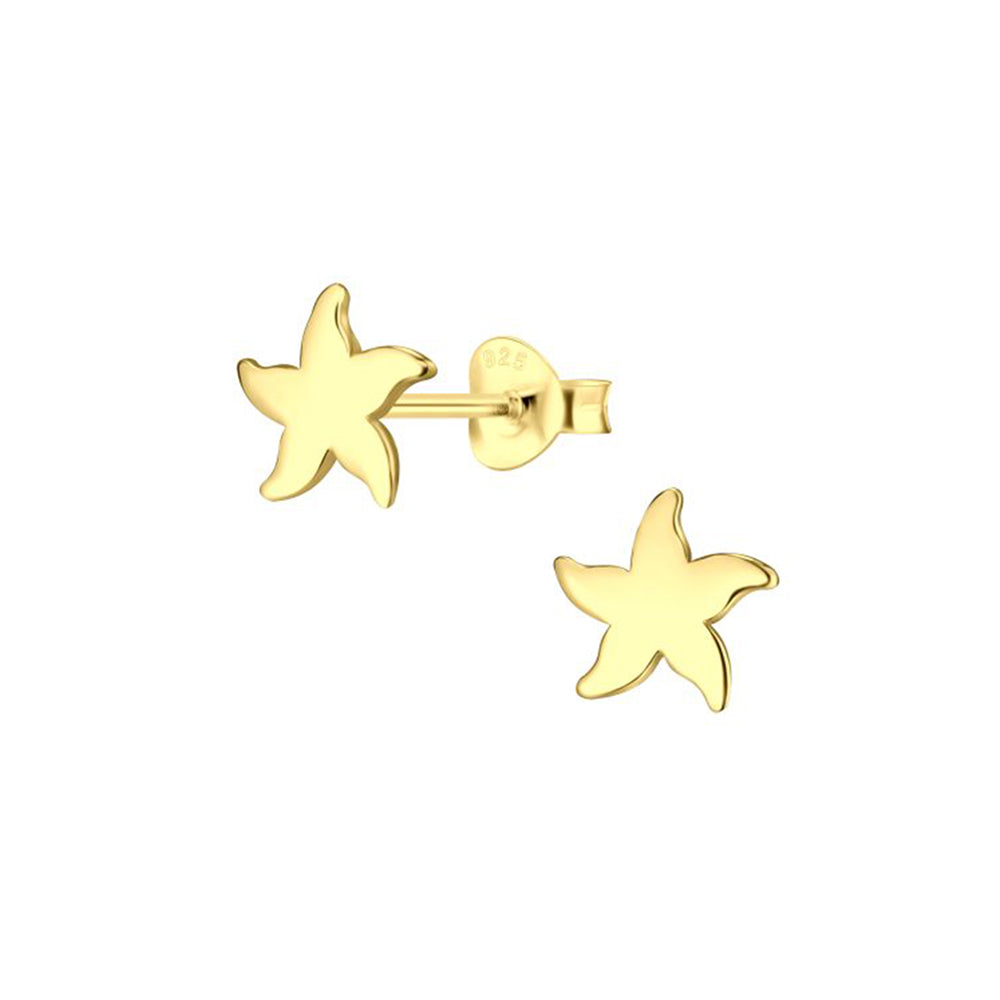 Girls Starfish Studs - Gold