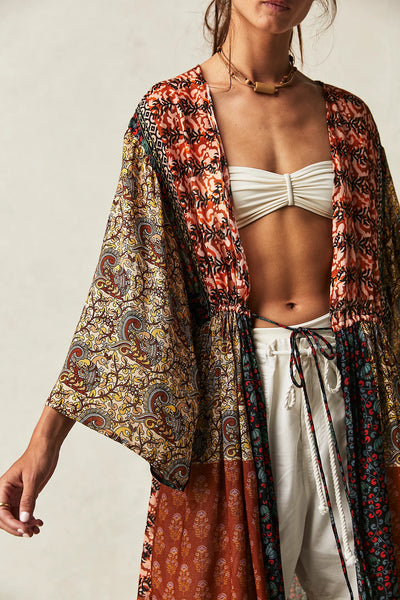 Bombay Mixed Print Kimono - one size