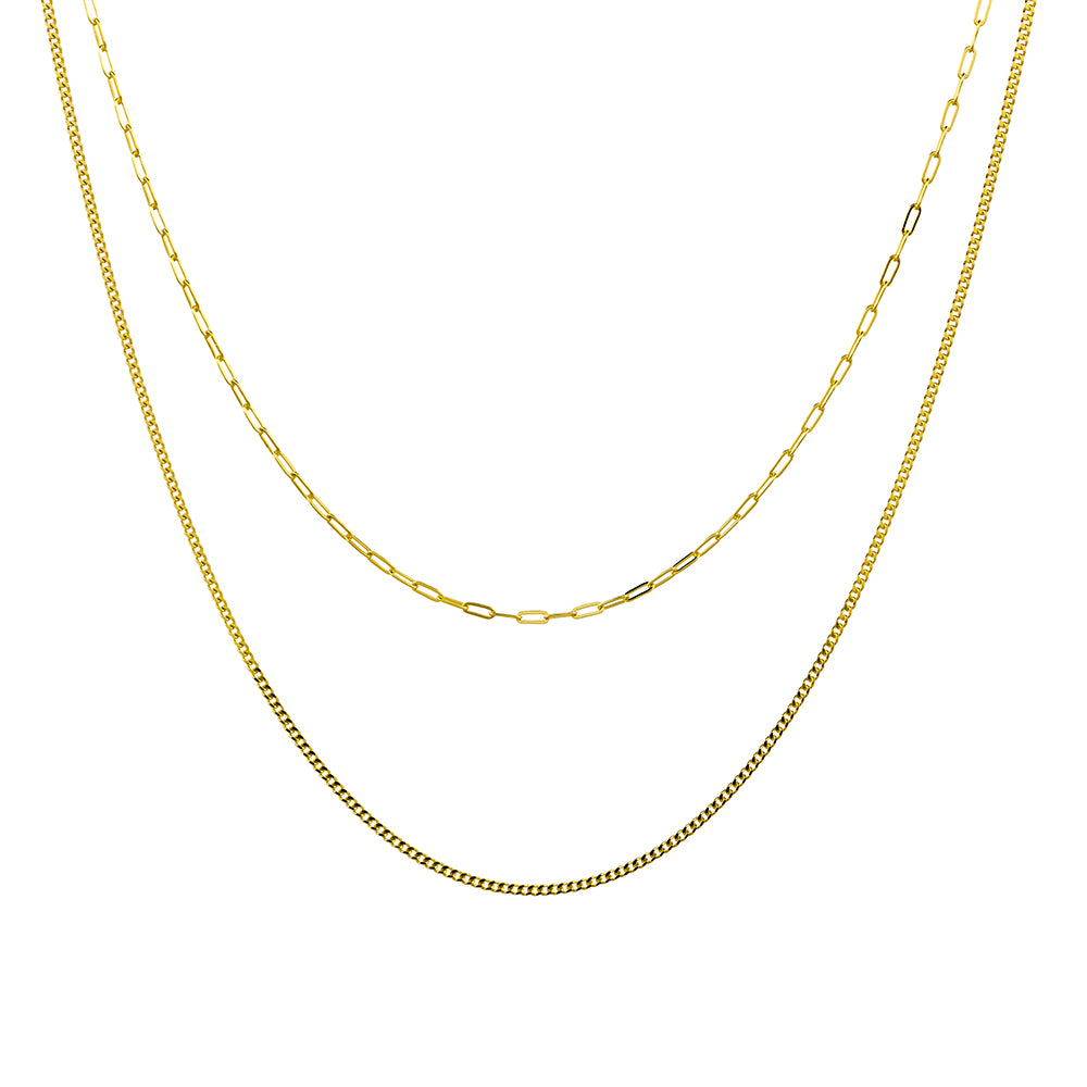 Petitie Double Layer Chain - Gold