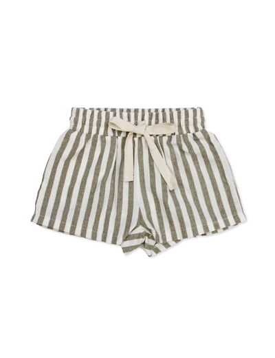 Stripe Shorts - Olive