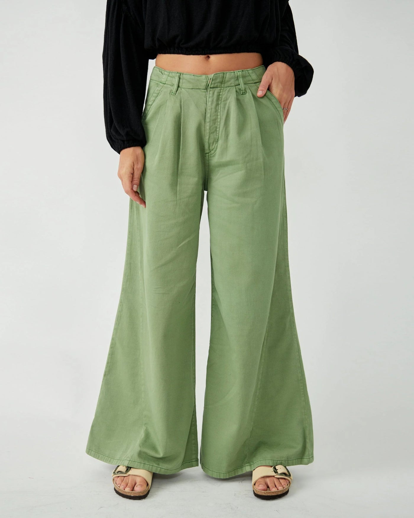 Light As Spring Trousers - Verde (Final Sale)