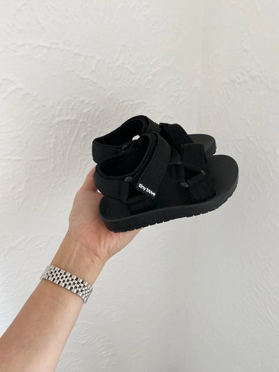 Olympia Velcro Sandals - Black