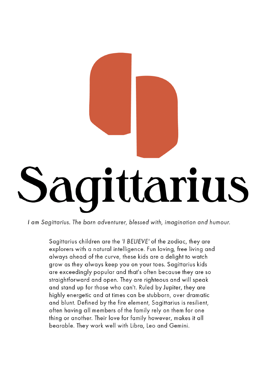 Children's Zodiac Print - Sagittarius