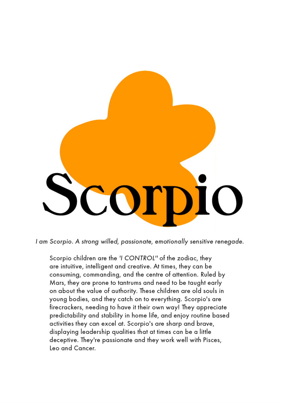 Children's Zodiac Print - Scorpio