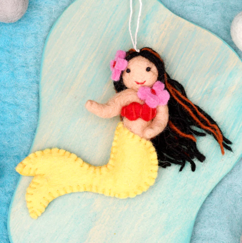Felt Little Mermaid Hanging - Yellow Tail